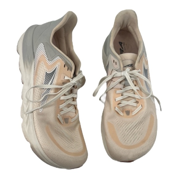 Altra Cream Athletic Athleisure Wide Toe Bed Lace Up Running Sneakers Men\'s 9.5